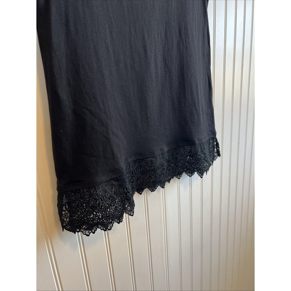 Lauren Ralph Lauren top women's medium lace him basic black feminine - Picture 2 of 7